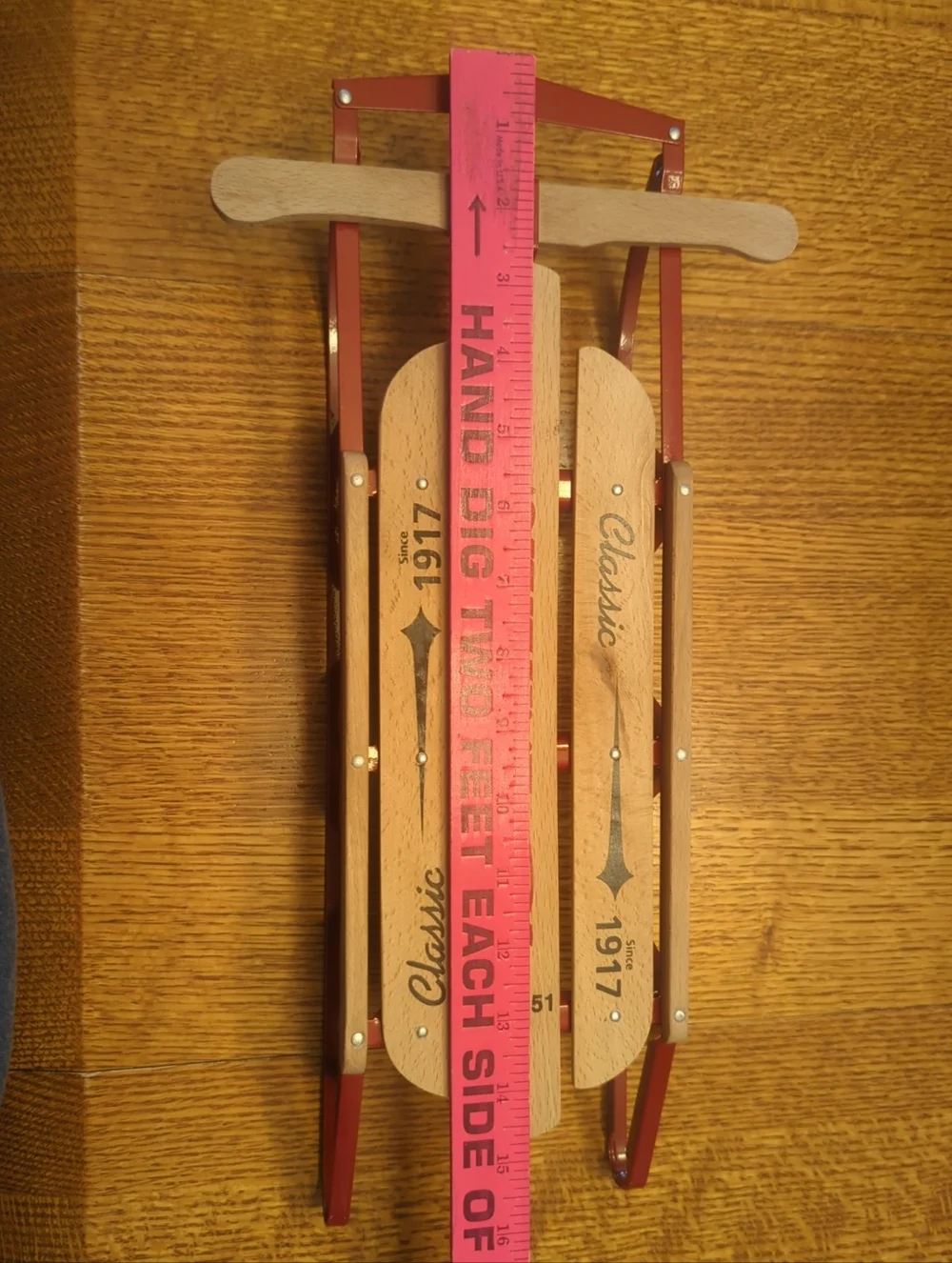 Radio Flyer The Original Wooden Toy Sled - Model #551- Decoration, Dolls, Gifts